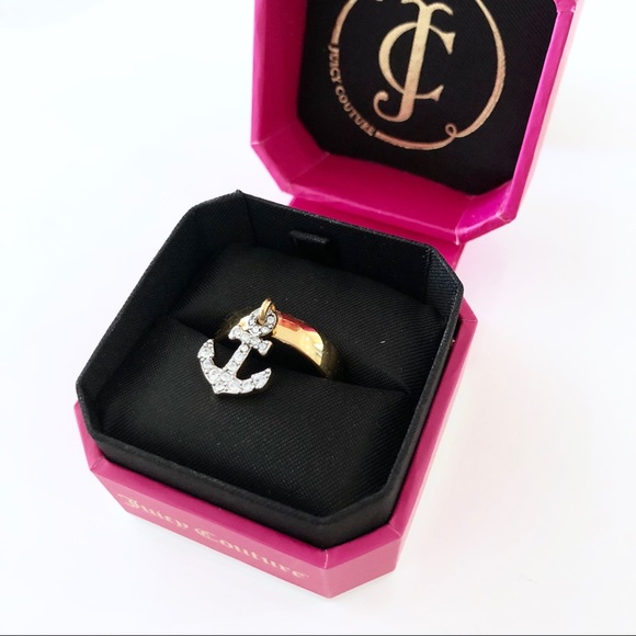 Juicy Couture Jewelry - Juicy Couture Gold Nautical Anchor Ring